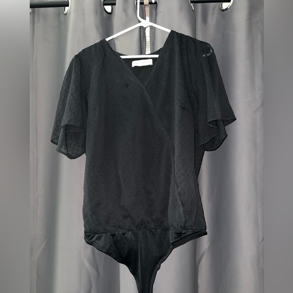 NWOT XL Abercrombie & Fitch Elegant Black Women's Bodysuit
